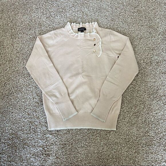 Topshop Light Pink Ruffle Long Sleeve Top - Picture 1 of 4
